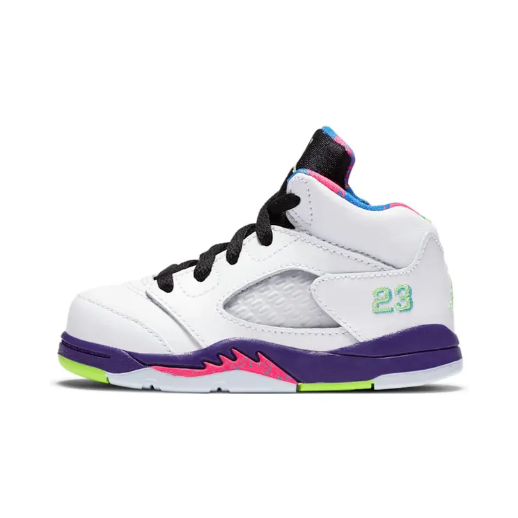 Air Jordan 5 Retro TD ‘Alternate Bel-Air’ White/Court Purple/Racer Pink/Ghost Green (DB3025-100)