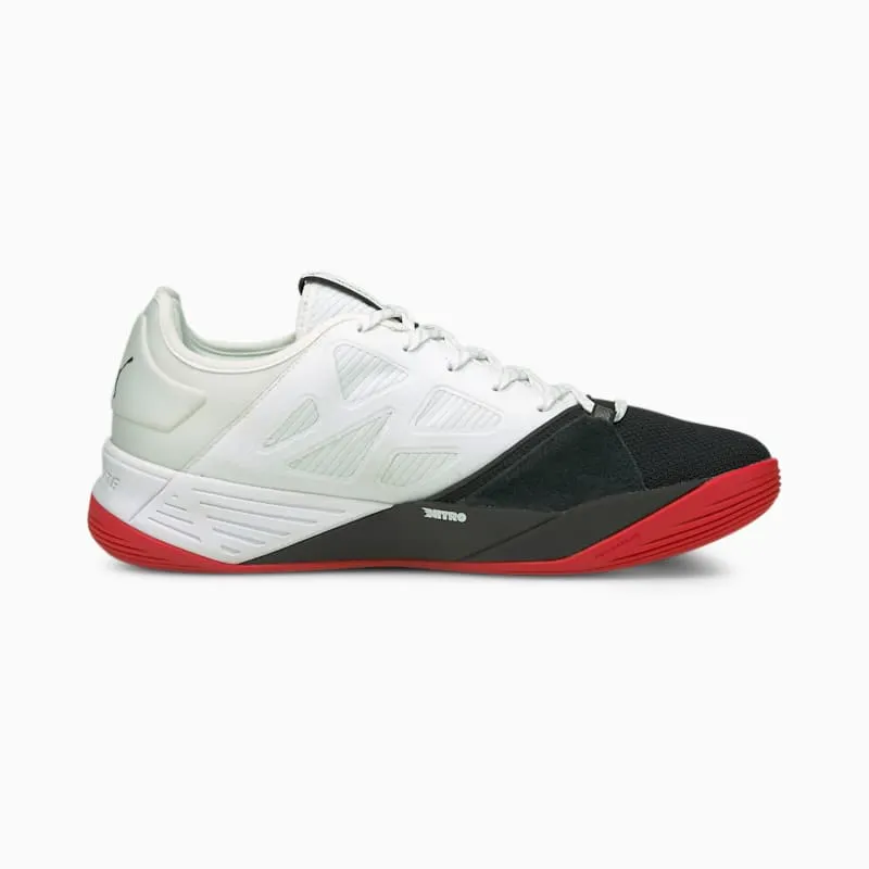 Puma Accelerate Turbo Nitro Handball Shoes White/Black/Red (106459-01)