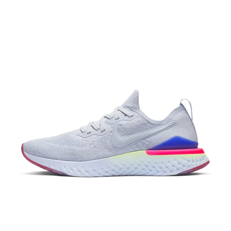 Nike Epic React Flyknit 2 Hydrogen Blue Sapphire Hyper Pink (W) Hydrogen Blue/Hydrogen Blue-Sapphire-Lime Blast-Hyper Pink-Blue Tint (BQ8927-453)