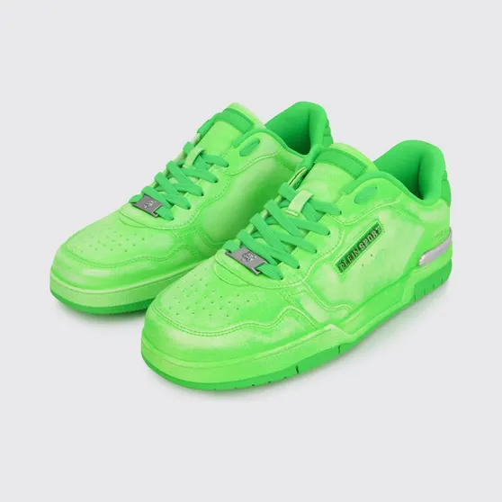 Plein Sport Viper II Used Leather Sneakers Green (SAFSUSC0841SLE004N27)