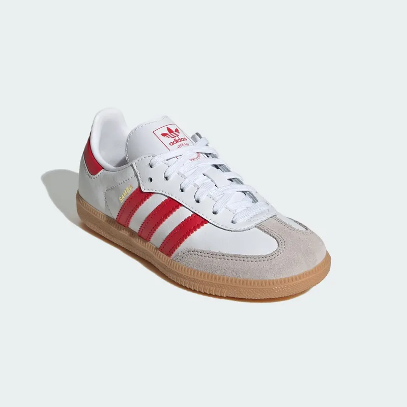 Adidas Samba OG Kids Cloud White / Better Scarlet / Gum (JQ2829)