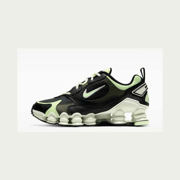 Nike Shox TL Nova “Black / Cargo Khaki / Spruce Aura / Barely Volt” (AT8046-001)