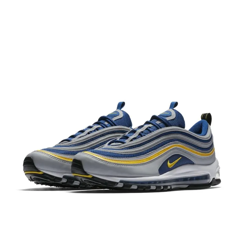 Nike Air Max 97 Michigan Wolf Grey/Tour Yellow-Gym Blue-White-Black (921826-006)