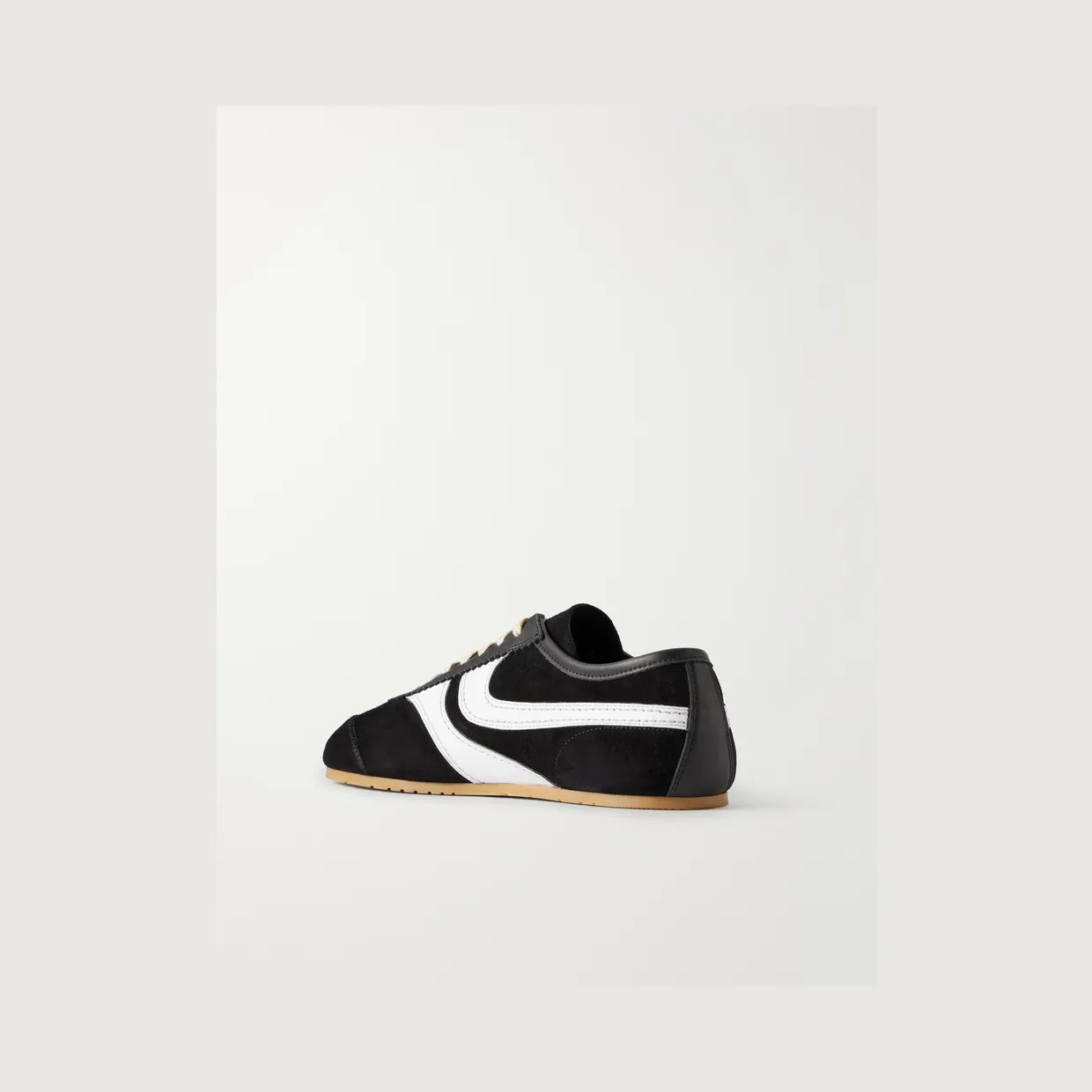 Dries Van Noten Leather-Trimmed Suede Sneakers Black (262-021700-0133) (4)