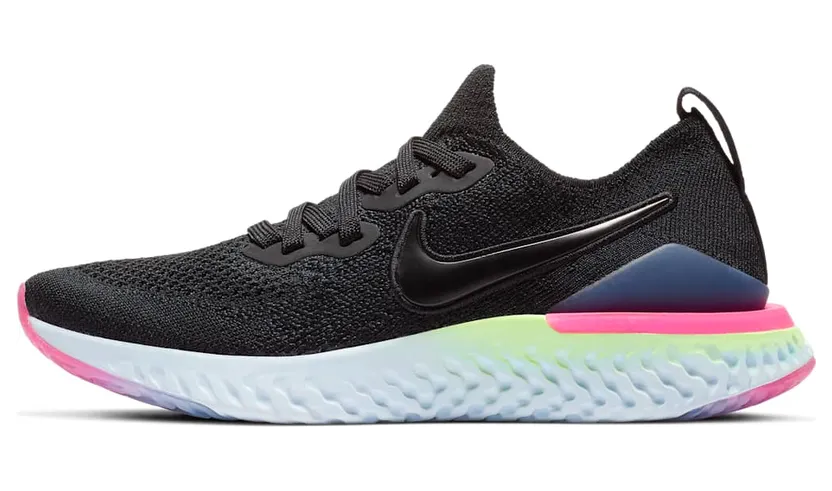 Nike Epic React Flyknit 2 GS Black Sapphire Lime (AQ3243-003)