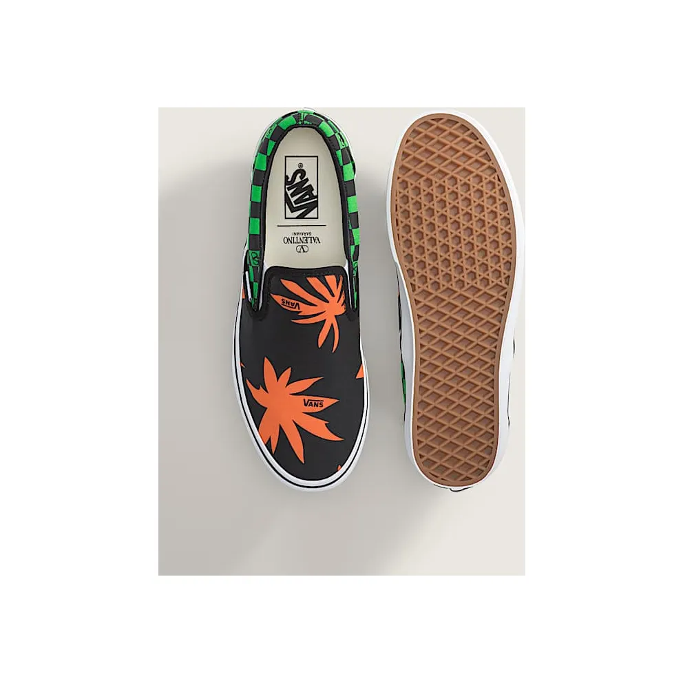 Vans Classic Slip-On Valentino Garavani Checkerboard Tropical Leaves (VN000XW4N5B)