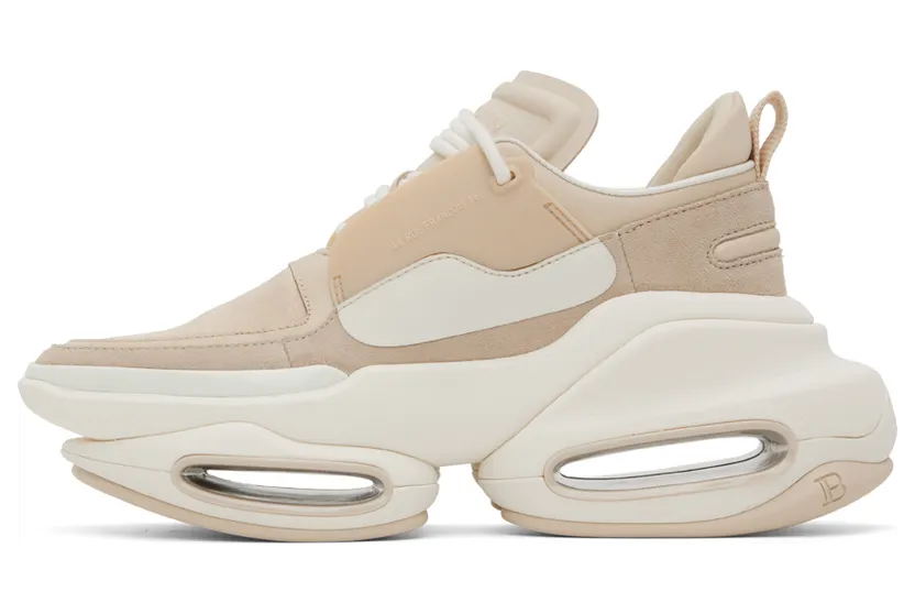 Balmain Beige B-Bold Sneakers (YN0VI541LCWD) (3)