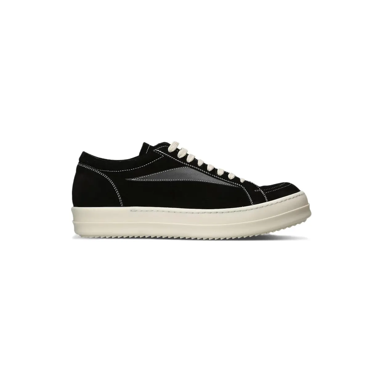 Rick Owens Luxor Vintage Low Black Milk Sole (RR02C7897 LVSCGK 991)