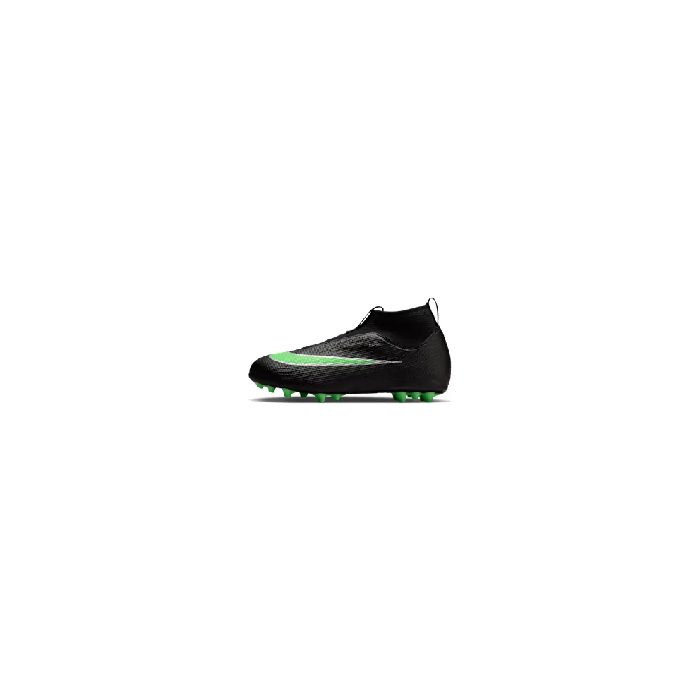 Nike Jr. Mercurial Superfly 11 Academy ‘ Multi-Ground High-Top “Black/Black/Illusion Green” (IO1528-001)
