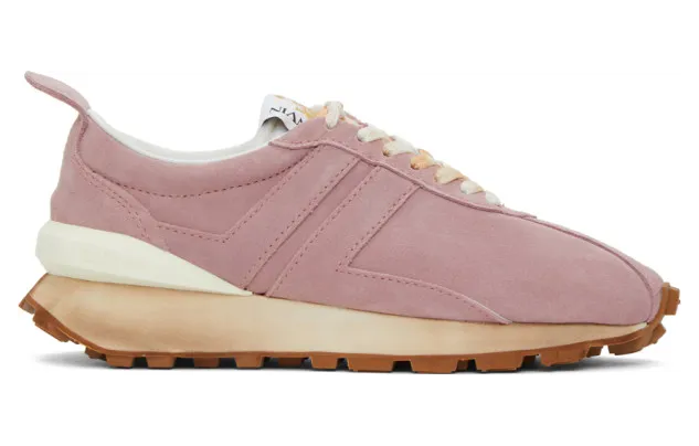 Lanvin Pink Suede Bumper Sneakers (FW-SKBRUN-VESU-H20)