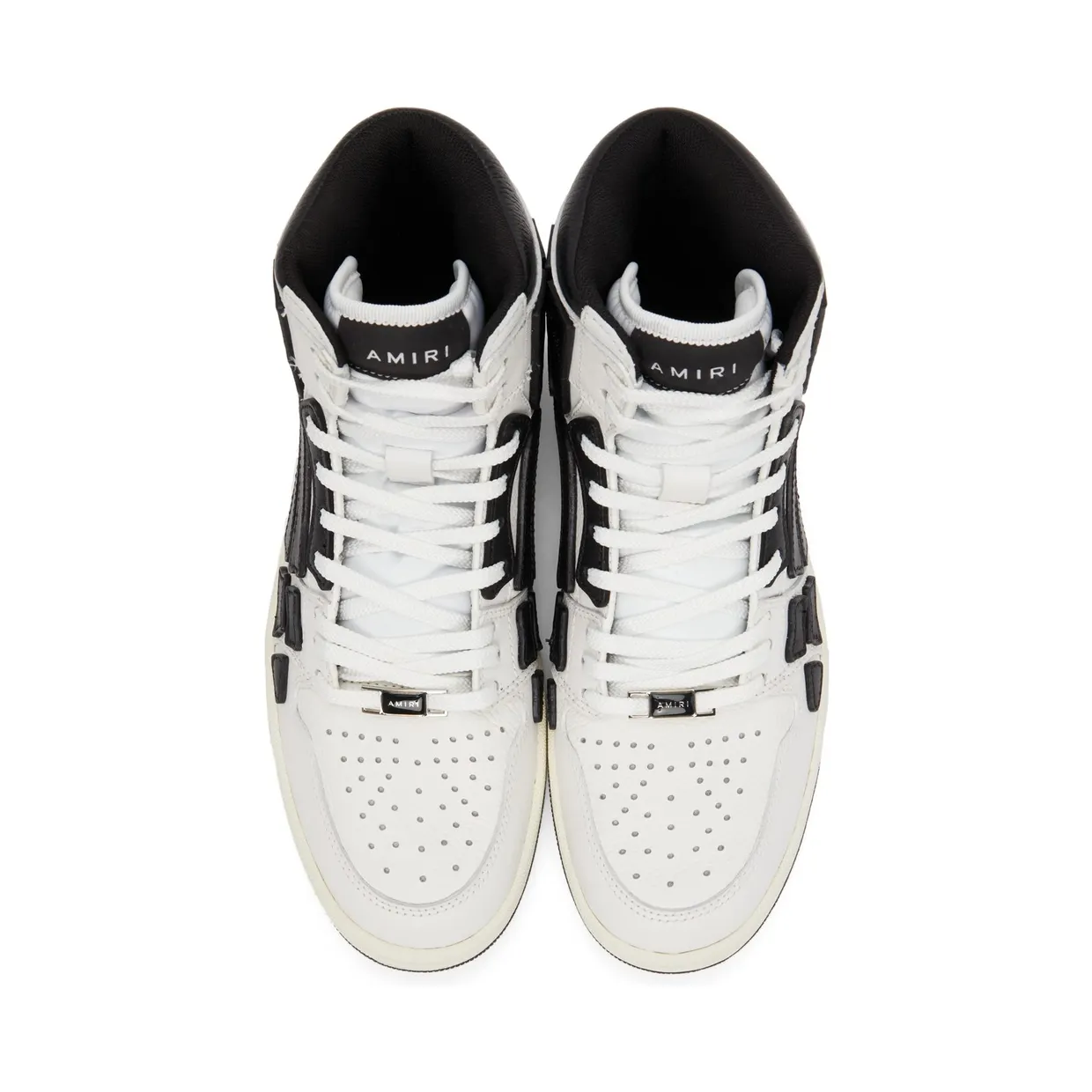 AMIRI Skel Top Hi White Black (MFS002 111) (5)