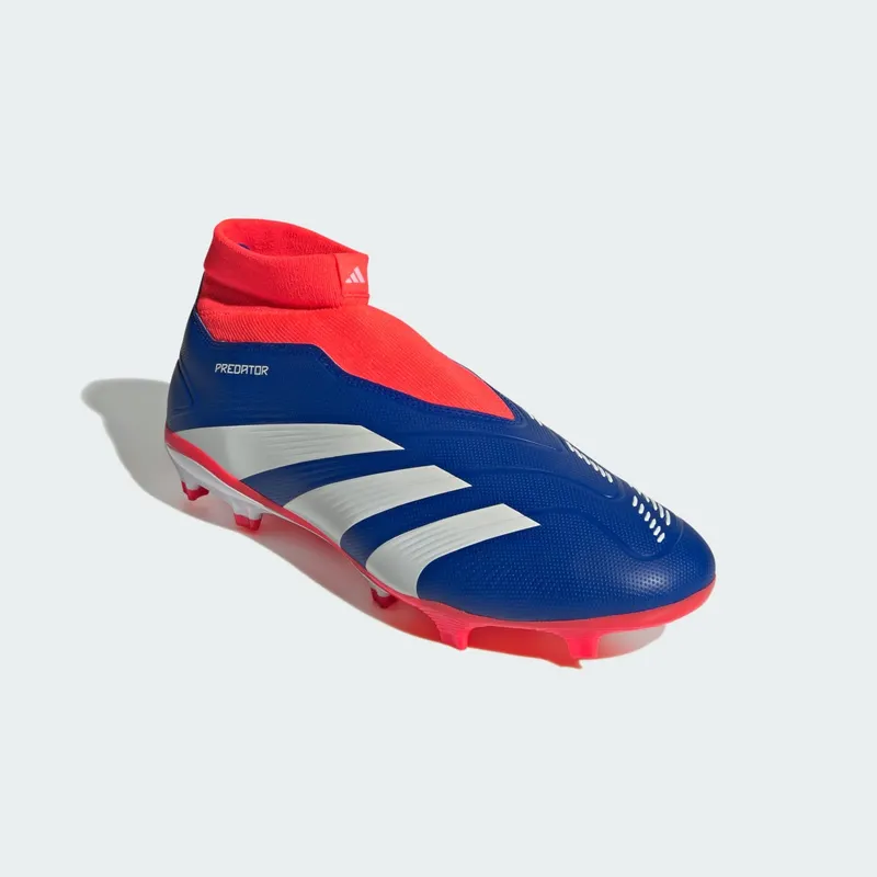 adidas Predator League Laceless FG Lucid Blue Cloud White Solar Red (IF6333)