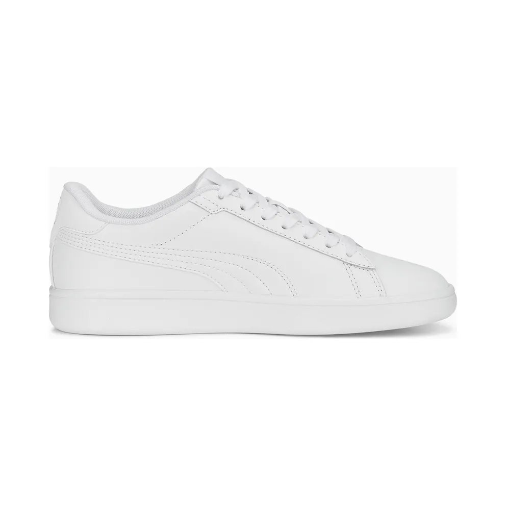 Puma Smash 3.0 Leather Youth White/Grey (392031-02)