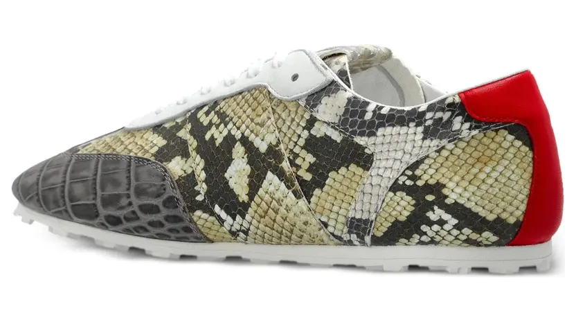 Marni Sneakers met krokodillen-reliëf – Grijs (SNZW020400P9099)
