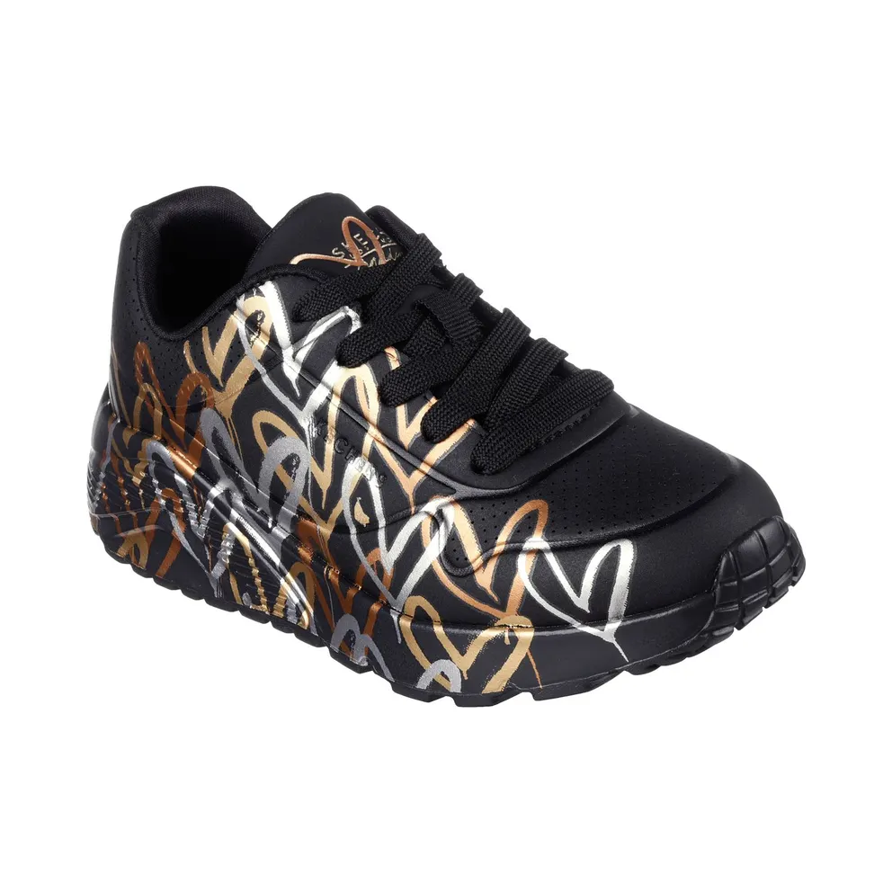 Skechers x JGoldcrown UNO Lite “Metallic Love” (314067LBKGD)