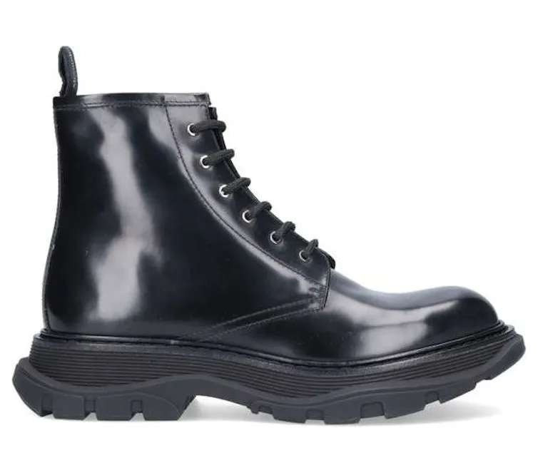Alexander McQueen Combat Boot Black (604250WHXH01000)