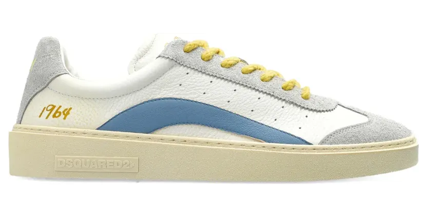 DSQUARED2 Sneakers mit Wildledereinsatz – Weiß (SNM044125108722)