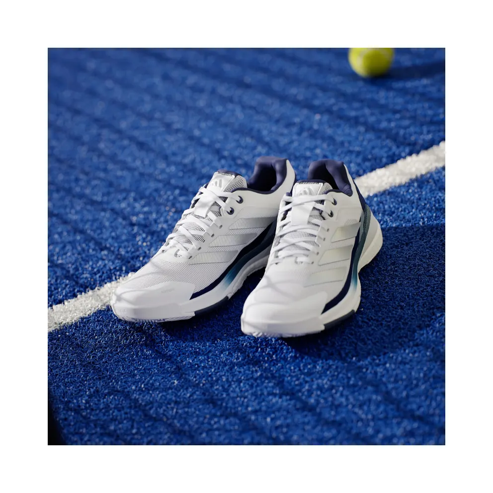 Adidas Crazyquick BOOST Padel Cloud White / Silver Metallic / Dark Blue (JR2124)