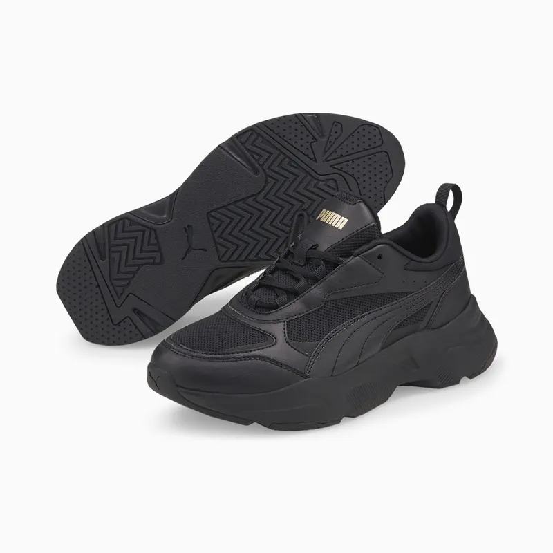 PUMA Cassia Women’ Black/Black/Gold (384647-02)
