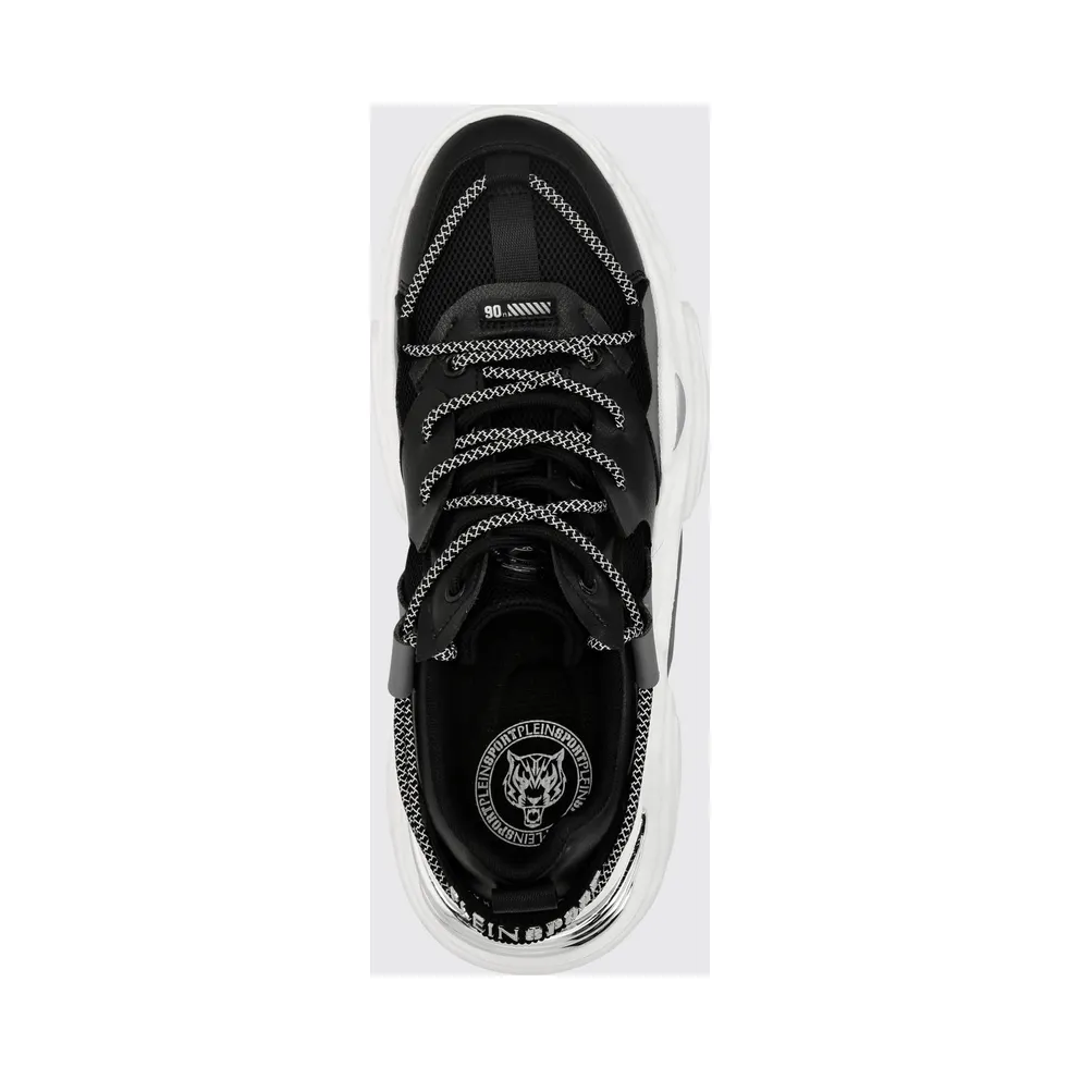 Plein Sport Lace-Up Low-Top in Mesh with a Branded Pull-Tab Black (AABSUSC0351STE003N02)