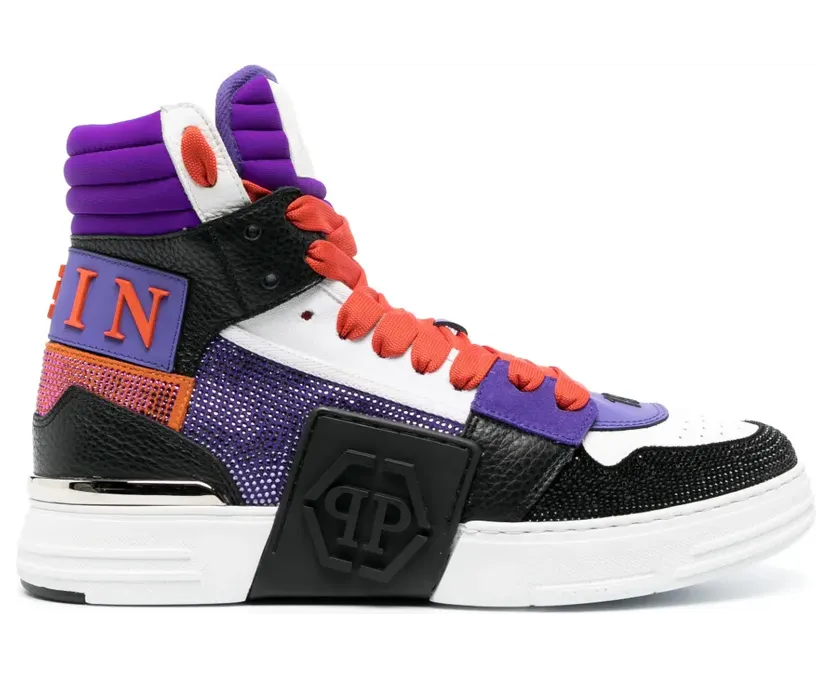 Philipp Plein Phantom Skull and Bones High-Top-Sneakers – Weiß (AACSUSC0487PLE010N)