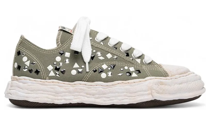 Maison Mihara Yasuhiro Peterson 23 OG Sole Embellished Canvas Low Green (A16FW724-GREEN)