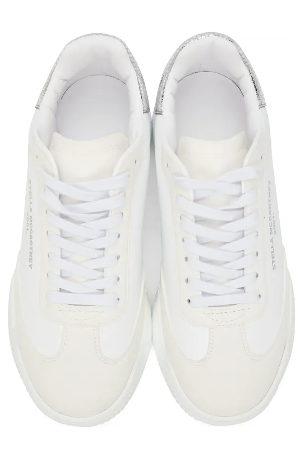 Stella McCartney White Paneled Runner Loop Sneakers (800321N0212) (5)