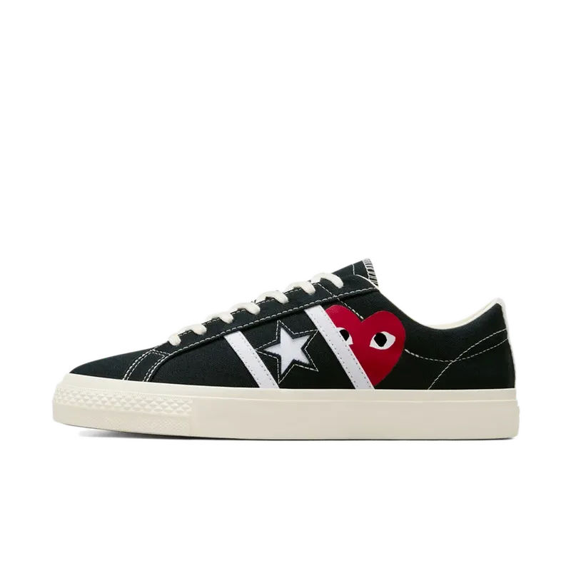 Converse x PLAY Comme des Garçons One Star Academy Pro Black/Egret/Red (A09870C)