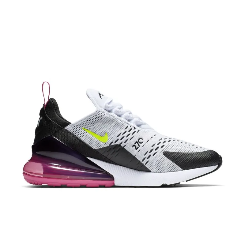 Nike Air Max 270 White Black Fuchsia Volt White/Black-Laser Fuchsia-Volt (AH8050-109)