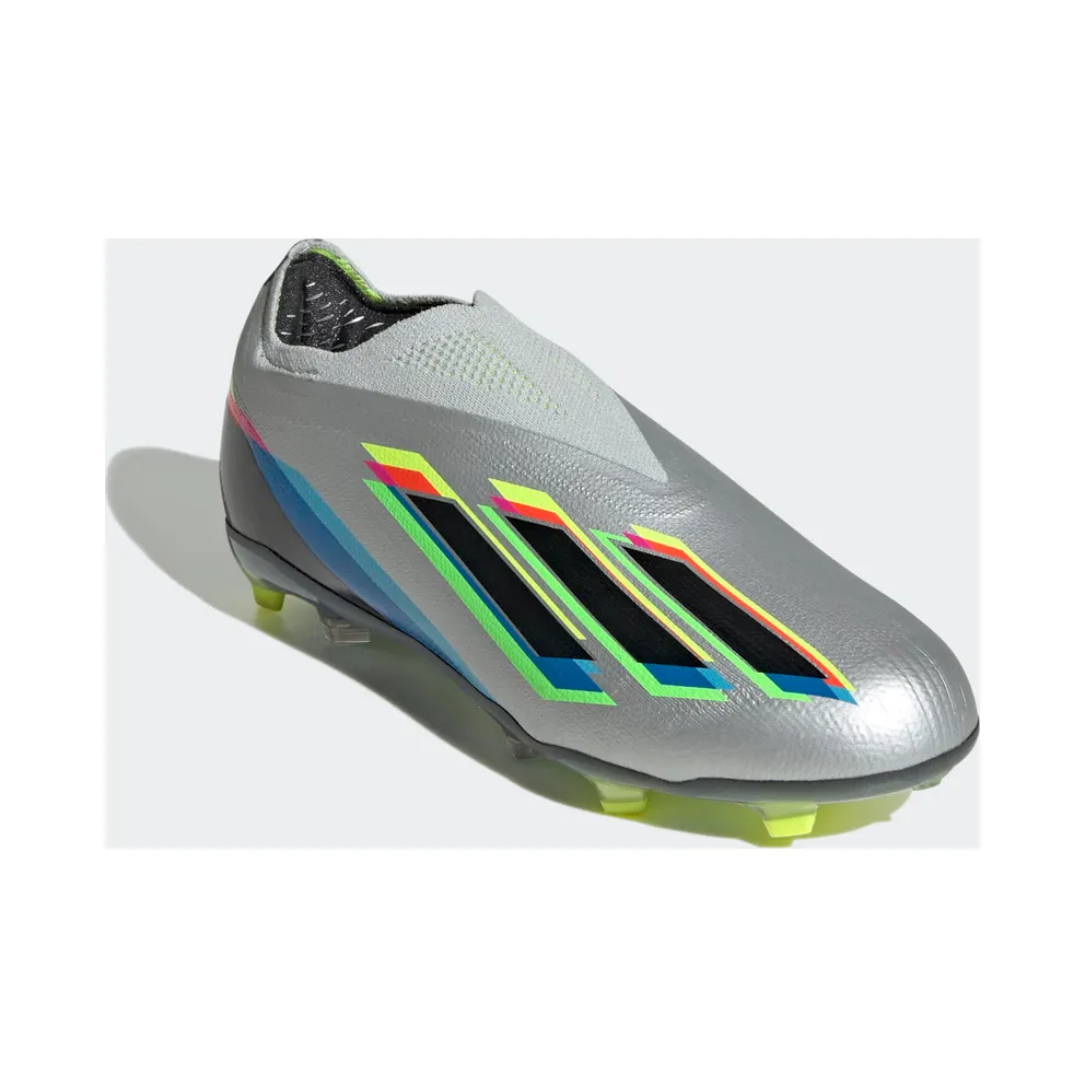 adidas X Speedportal+ Firm Ground Football Boots Silver Metallic / Core Black / Solar Yellow (GW8415)
