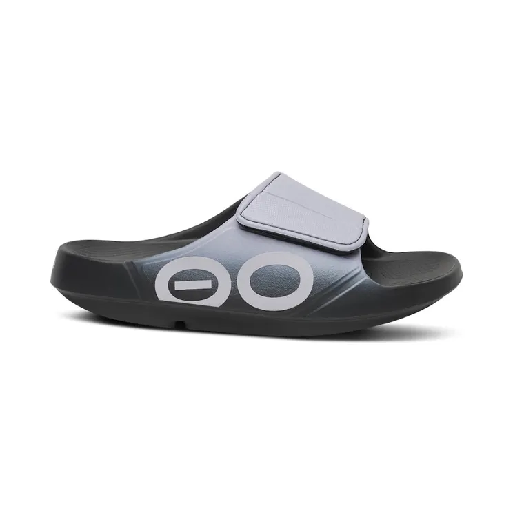 OOFOS OOahh Sport Flex Slide Black Lavender (1550BLKLAV)