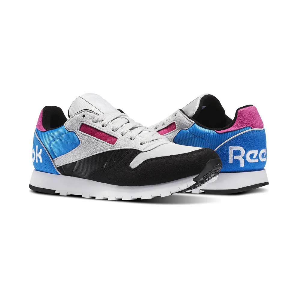 Reebok Classic Leather WB Black Black/Skull Grey-Risk Blue (Other Brands Reebok)