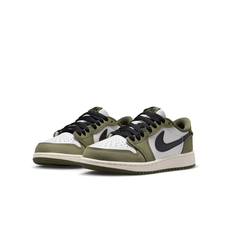 Nike Jordan 1 Retro Low OG GS “Medium Olive” (HQ6999-200)