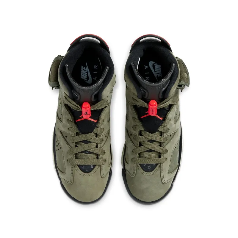 Air Jordan x Travis Scott Cactus Jack Nike AJ VI 6 ‘Medium Olive’ (GS) (2019) (CN1085-200)