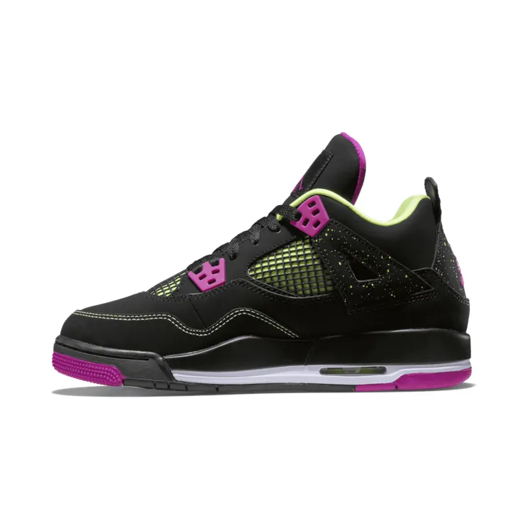 Air Jordan 4 Retro 30TH GG Black Fuchsia Flash Lime (705344-027)