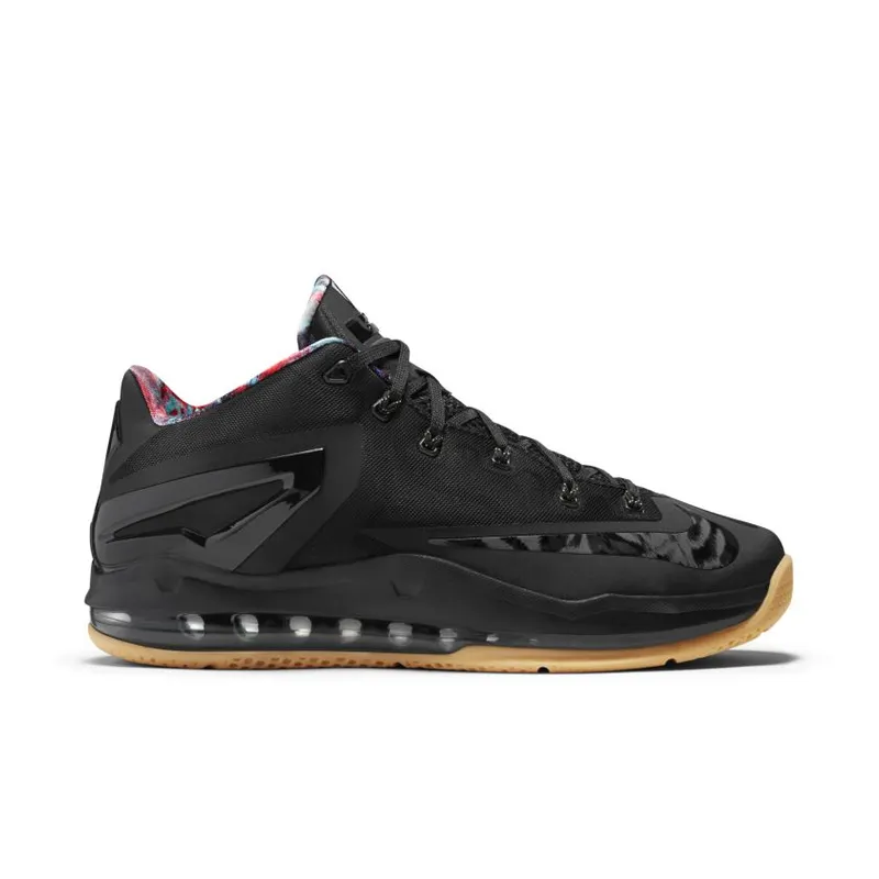 Nike LeBron 11 Low Black Gum Black/Hyper Crimson-Hyper Cobalt-Metallic Gold (642849-078)