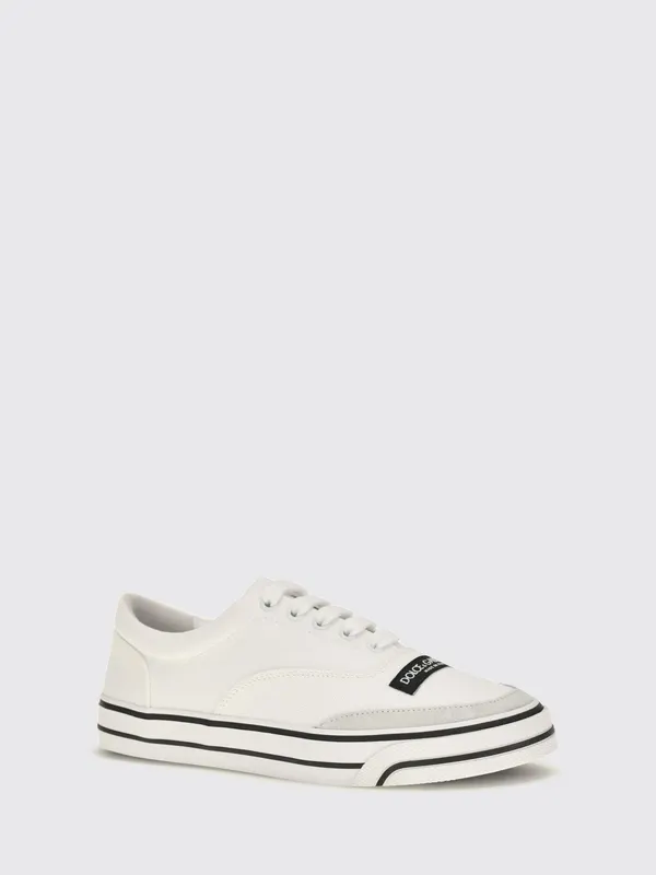Dolce & Gabbana DG Sailing Low-Top in Leather and Cotton Canvas White (CK2399A04588S169)