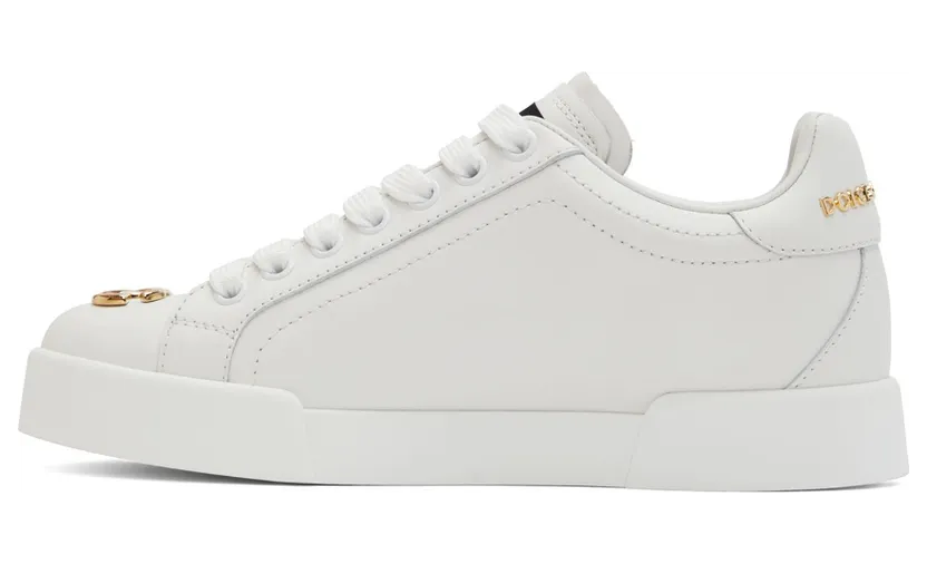 Dolce & Gabbana White Portofino Sneakers (CK1602 A1065) (3)