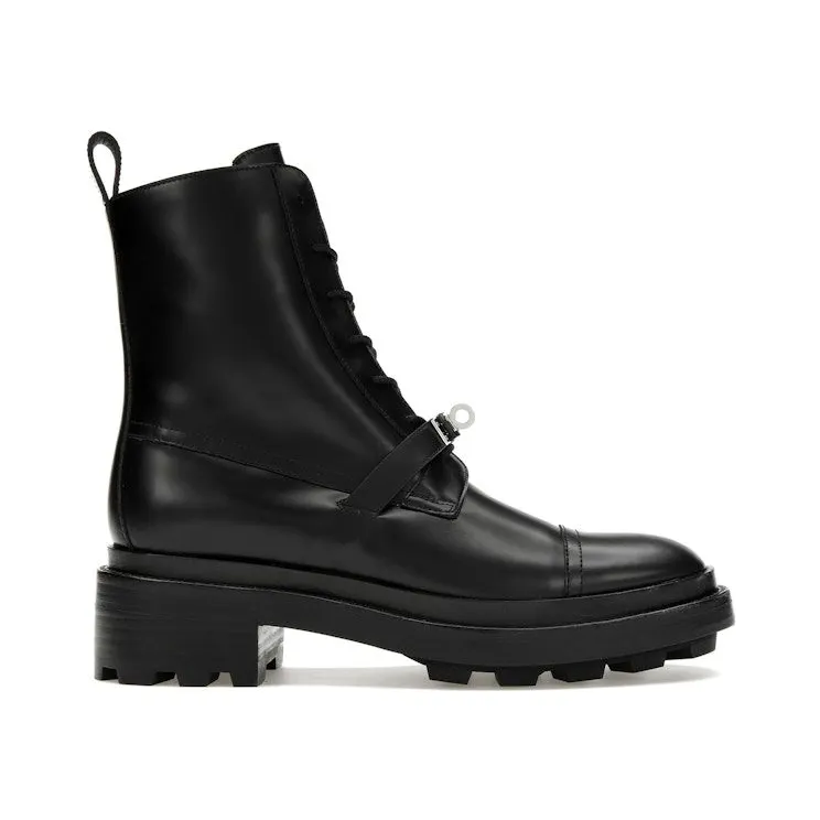 Hermes Funk Ankle Boot Noir Calfskin Leather (H222070Z 02350)