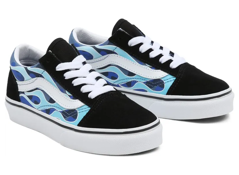VANS Camo Flame Old Skool Kinderschoenen Blauw (VN0A7Q5FABW)