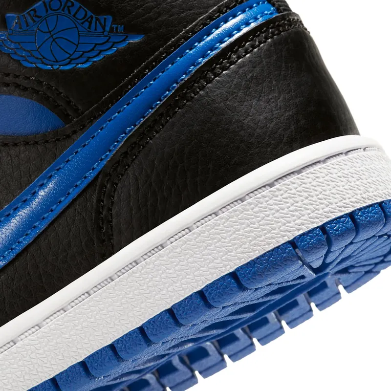 Jordan 1 Mid Royal 2020 (PS) Black/White-Hyper Royal (640734-068)