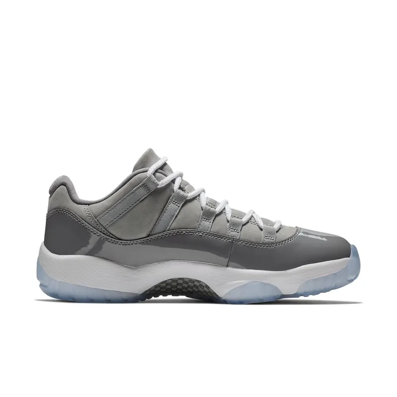 Jordan 11 Retro Low Cool Grey Medium Grey/White-Gunsmoke (528895-003)