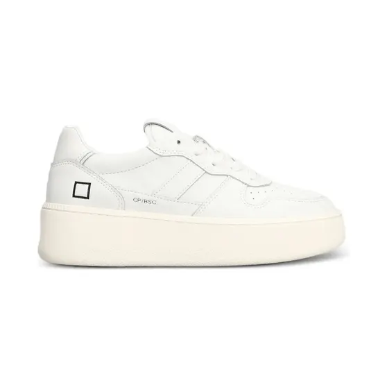 D.A.T.E. Court platform leather “White” (W451CPBAWH)