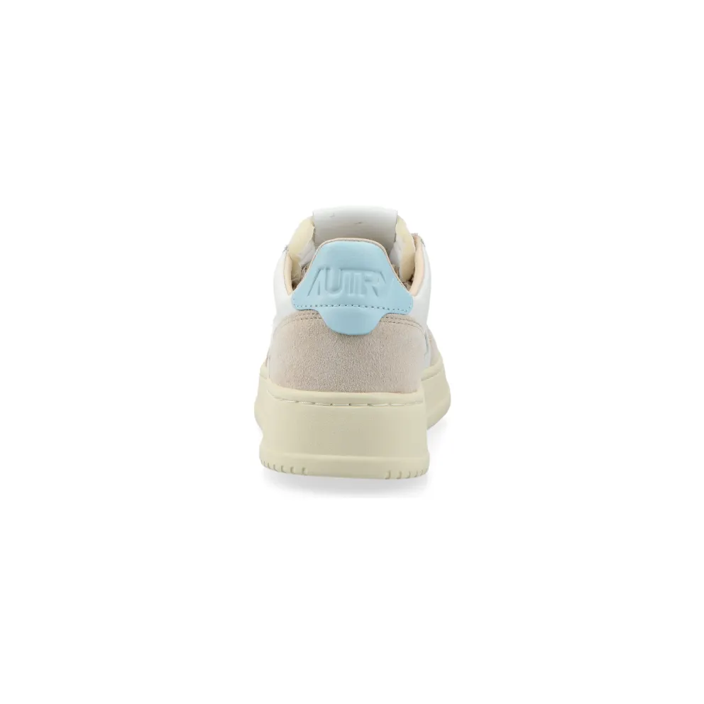 Autry Medalist Low W (leat / suede white / st blue) – AULWLS69
