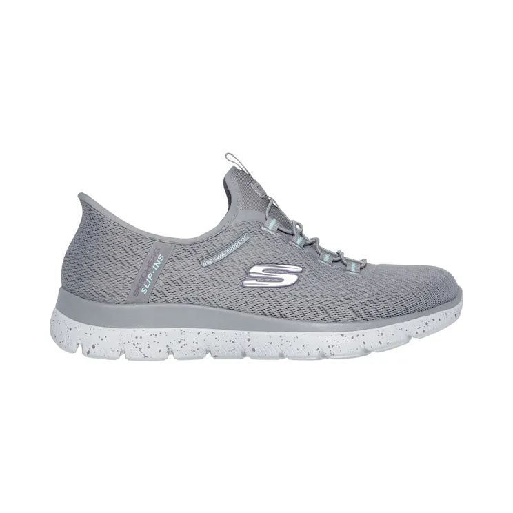 Skechers Slip-ins Waterproof “Grey / Aqua” (150199GYAQ)