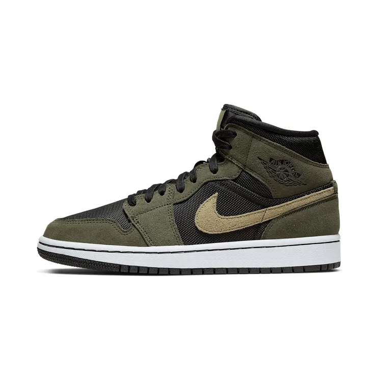 Jordan 1 Mid Military Olive (W) “Black / Sequoia / Trooper” (BQ6472-030)