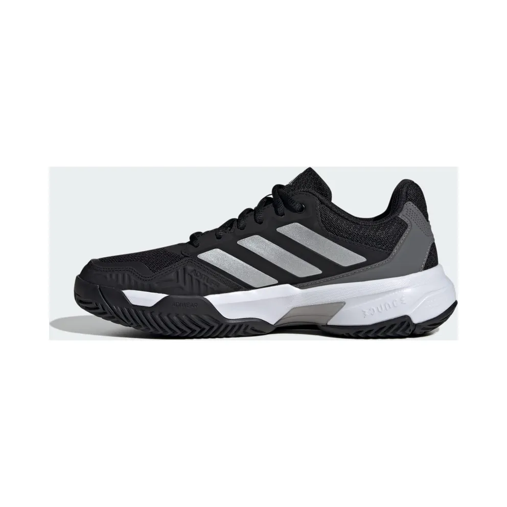 Adidas CourtJam Control 3 Tennis Shoes Core Black / Silver Metallic / Grey Four (ID2458)
