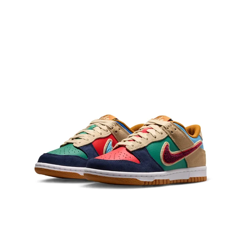 Nike Dunk Low GS “Midnight Navy / Speed Red / Green Noise” (IV6203-410)