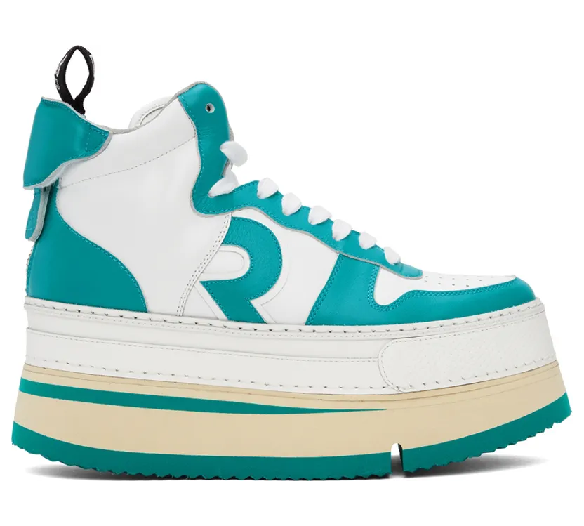 R13 Blue & White Platform High-Top Sneakers (R13WS024-S037A)