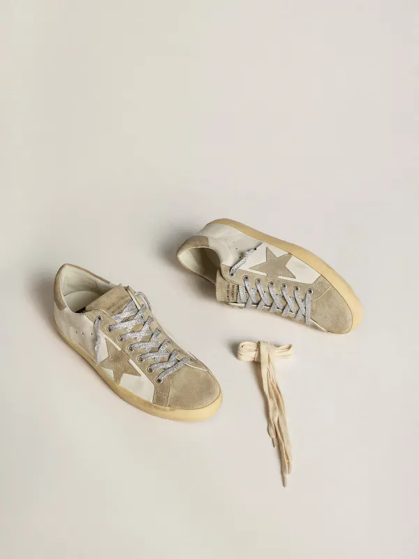 Golden Goose Men’S Super-Star In Nappa With Ice-Gray Suede Star And Black Embroidery (GMF00101.F005163.10276) (2)